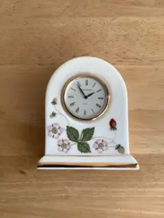 新品・未使用 WEDGWOODワイドストロベリー置時計／箱・説明書英語付き