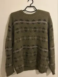 M.W.H.E.T. オリーブグリーン ニットセーター
