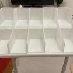 ホワイト コミックスタンド 2段収納