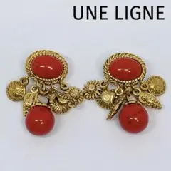【美品/希少】UNE LIGNE ユヌ リーニュ ゴールド ビジュー イヤリング