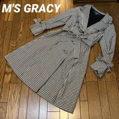 M'S GRACY エムズグレイシー ギンガムチェックスプリングコート 38号