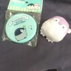 新品コウペンちゃんミニミラーとぬいぐるみバッチ