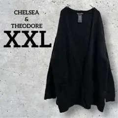 CHELSEA&THEODORE【XXL】ブラックカーディガン　厚手　メンズ