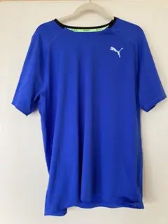 PUMA 青 半袖シャツ