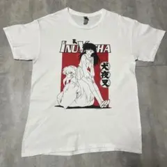 犬夜叉 Tシャツ 00s Lホワイト 高橋留美子 コピーライト 当時物