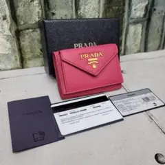 新品未使用 正規品 PRADA VITELLO GRAIN ピンク プラダ財布