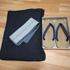 男性LLサイズ　浴衣 帯　下駄　セット