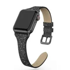 Apple Watch用本革バンド 38mm/40mm レザー キラキラ