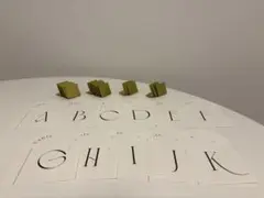 【値下げ】アルファベットカード＋真鍮 カードスタンド 16個