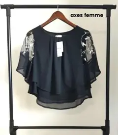 未使用/タグ付き/axes femme/アクシーズファム/肩刺繍/カットソー/M