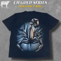 90s00s 背面BIGサソリプリントTシャツ 表記L バックプリント　蠍