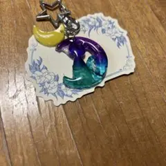月と猫のレジンチャーム⑧