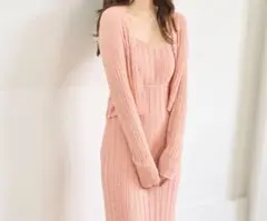SNIDEL HOME シアーカーディガン&ロングパンツオレンジ 新品　タグ付