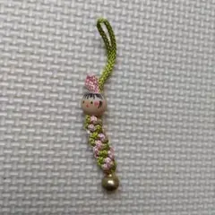 ストラップ　こけし