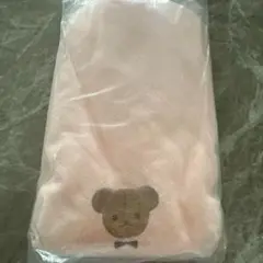 クマ刺繍 ピンクタオル 未使用 くま　おくるみ