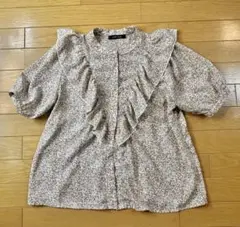 小花柄 ブラウス Lサイズ