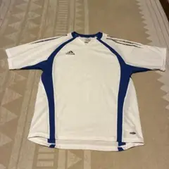 adidas ラグランスリーブシャツ M 白/青