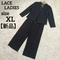 LACE LADIES セミワイドパンツスーツ オフィス フォーマル XL