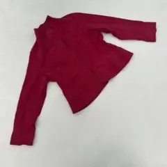 Frohlich ジャケット レッド 長袖 スタンドカラー アシンメトリー L