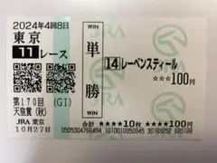 レーベンスティール　天皇賞秋　秋天　馬券　現地