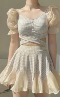 MAISON DE THERESEチェック柄セパレート水着