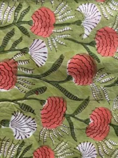 インド綿.ブロックプリント50×110cm(HB3102)