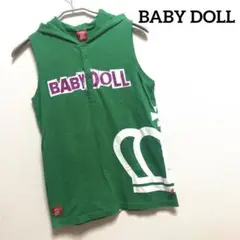 BABY DOLL ベビードール ノースリーブシャツ プリントロゴ グリーン