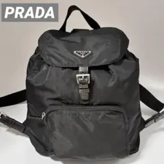 1514⭐ プラダ　折りたたみ傘　ブラウン　茶色 PRADA】プラダ 折り畳み 雨傘 手開き式 8本骨 ブラウン 【中古