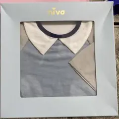 niva 水色 襟付きエプロン