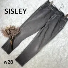 美品✨【シスレー】レディーススキニーパンツ グレー 秋冬 ストレート w28