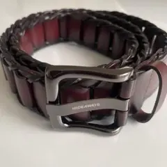 【美品】HIDEAWAYSNICOLE ハイダウェイ ピースメッシュレザーベルト