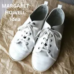 MARGARET HOWELL idea　レースアップスニーカー　白　シンプル