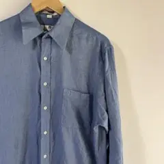 メンズ　シャツ　ブルー　長袖