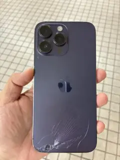 ひび割れ iPhone14 Pro Max 256GB ディープパープル 中国版