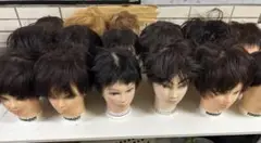 カット練習用ウィッグ 15体セット　バラ売り不可