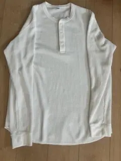 UNIQLO ホワイト ヘンリーネック L