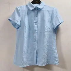 極美品ライトブルー半袖シャツ