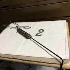 火起こし2点セット☆リメイク商品☆持ち手脱着可能☆ひっかき棒u0026薪バサミ合体タイプ