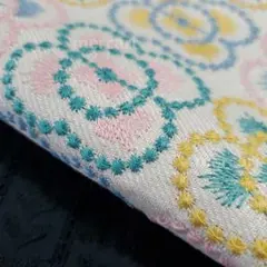 ミナペルホネン⚮̈blumen ベージュ⚮̈刺繍生地　希少はぎれ*125