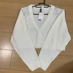 hu0026m ホワイトカーディガン