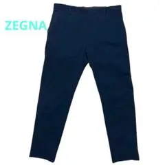 美品　ZEGNA　チノパン　ウィンターチノ　パンツ　ネイビー　52　XL