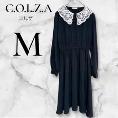 【美品】C.O.L.Z.A コルザ　レース襟 Mサイズ ワンピース　黒　ブラック