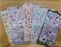 ボンボンドロップシール　ぷくぷくシール　5シートセット
