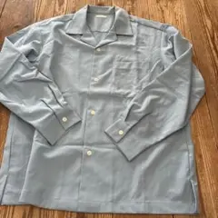 GU メンズ長袖シャツ M 水色