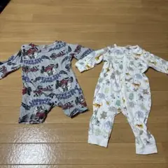 まとめ売り　ロンパース　2点　70〜80cm 車　動物　H&M
