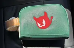 WAAC 緑色ポーチ 悪魔の刺繍付き