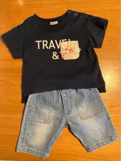 【BREEZE】半袖 Tシャツ 半ズボン デニム 上下セット 90cm