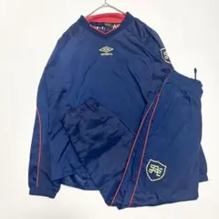 UMBRO アンブロ ナイロン セットアップ ネイビー ロゴ刺繍 ジャージ