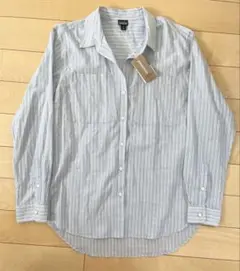 新品　patagonia ストライプ オーバーサイズ 長袖シャツ S