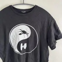 陰陽マーク メンズ レディース 古着 半袖 Tシャツ ブラック